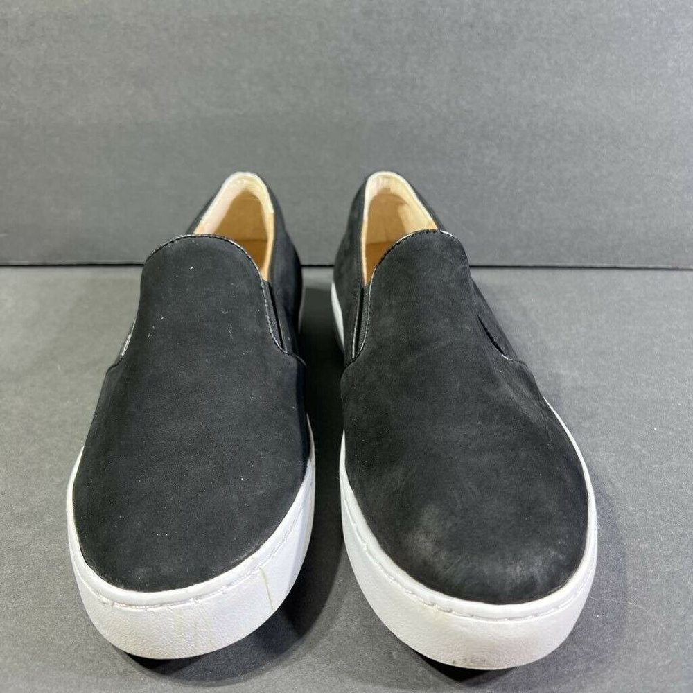 Vionic Womens Midi Slip On Sneaker Shoes Black White TVW4810 Low Top Leather 7M